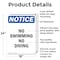 Signmission No Swimming No Diving, 18 in W x Rectangle, Aluminum OS-2PACK-NS-A-1824-V-14878 - alternate 6